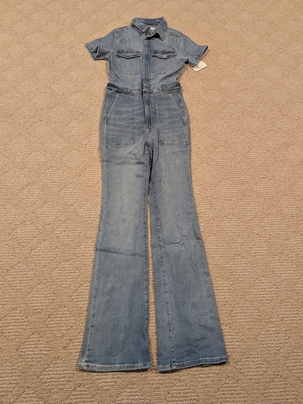 Good American Women's Denim Jumpsuit, Bootcut, Size M, NWT - Picture 2 of 7
